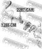 FEBEST 2287-CAR Tensioner Pulley, v-ribbed belt